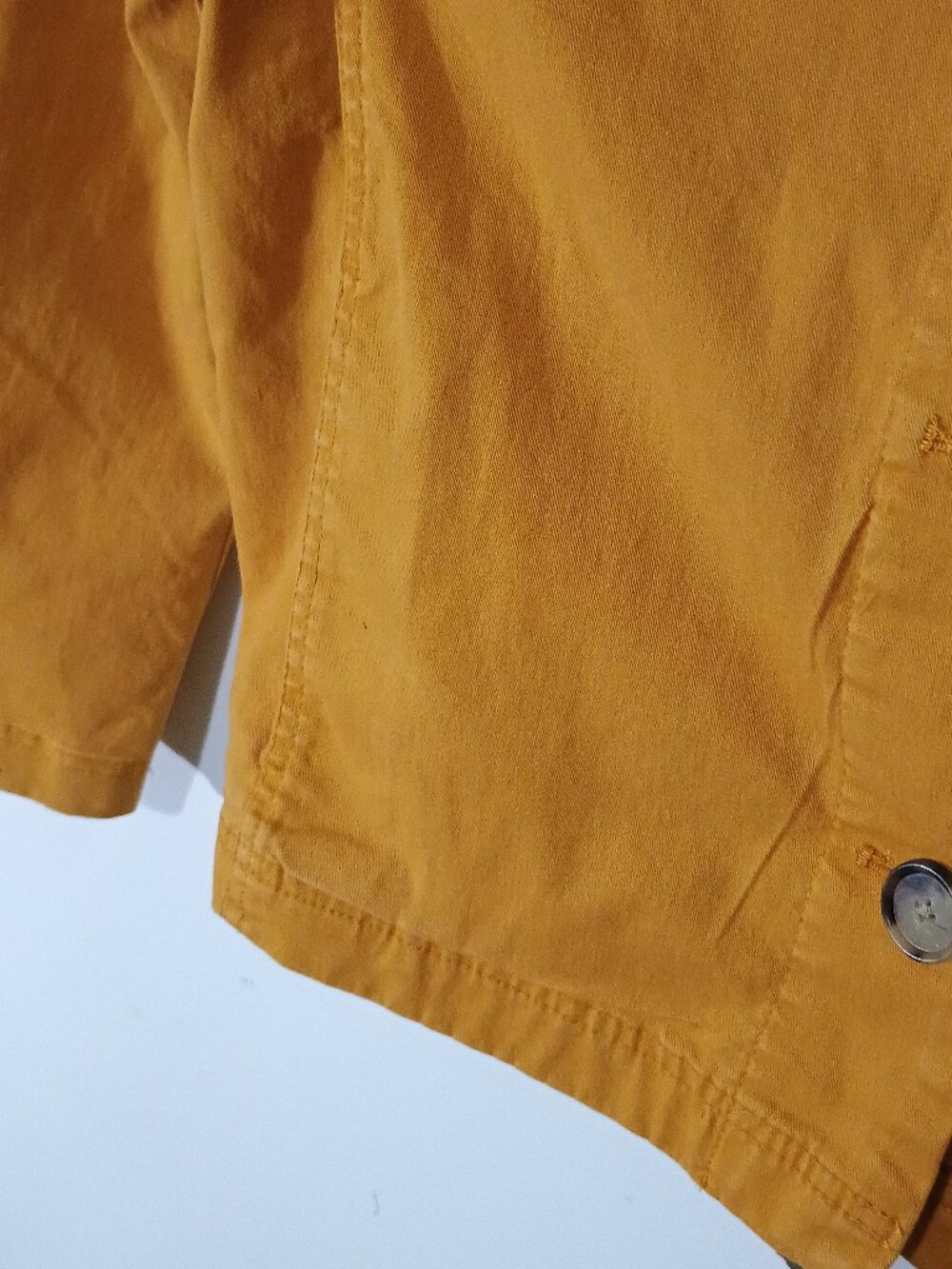 LOFT Outlet Mustard Orange Utility Jacket Cotton Stretch Lightweight Blazer - Picture 6 of 10